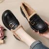Cotton Shoes Winter Velvet Warm Fashion Doudou Shoes Women'S Thick-Soled Non-Slip Waterproof Soft-Soled Casual Loafers Tide