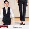 Women's Professional Waitress Vest Set - Hotel & Dental Reception Uniform