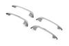 Topped Handle Pads (8 Parts, Stainless Steel) OmsaLine - Italian Stainless Steel for Fiat Linea 2006-2018
