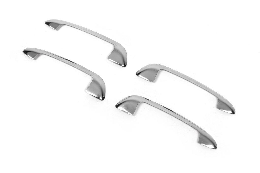 Topped Handle Pads (8 Parts, Stainless Steel) OmsaLine - Italian Stainless Steel for Fiat Linea 2006-2018