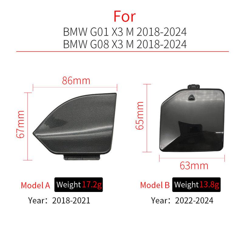 Car Rear Bumper Tow Hook Cover Cap Accessory Black For BMW X3 M Series G01 M Sport 2018-2024 51128064834 51125A45EE2