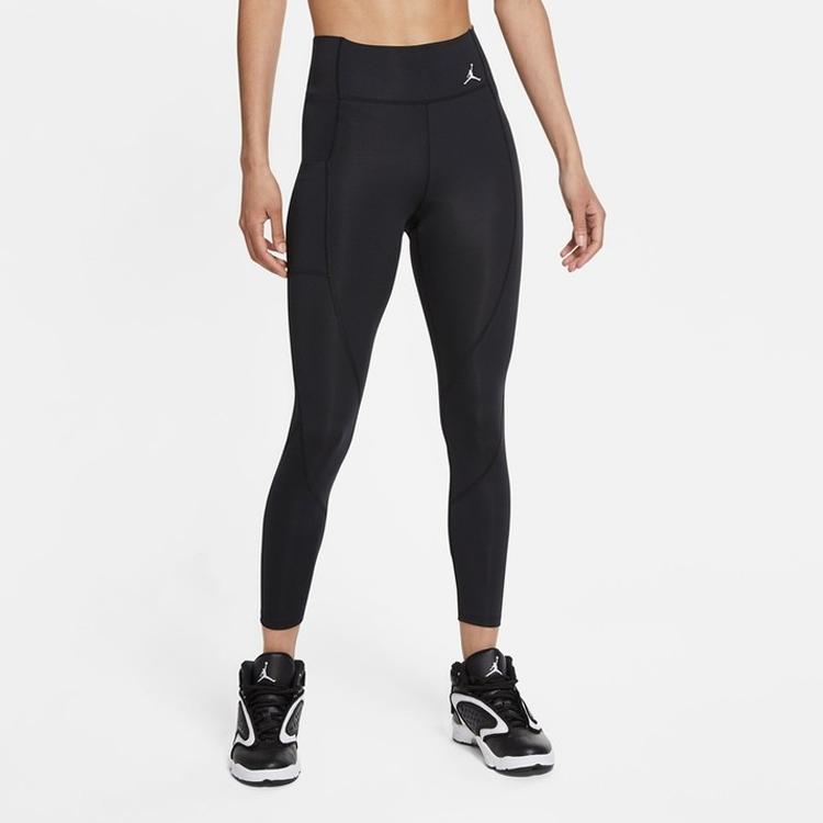 Jordan Calças de Fitness Justas de Cor Sólida Essenciais Femininas bottoms Preto CU6364-010
