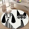 1pc Puppy Kitten Office Round Area Rug, Indoor Mat Suitable ForOffice, Under Office Chairs Bedroom Living Room Home Decor, Room Decot168