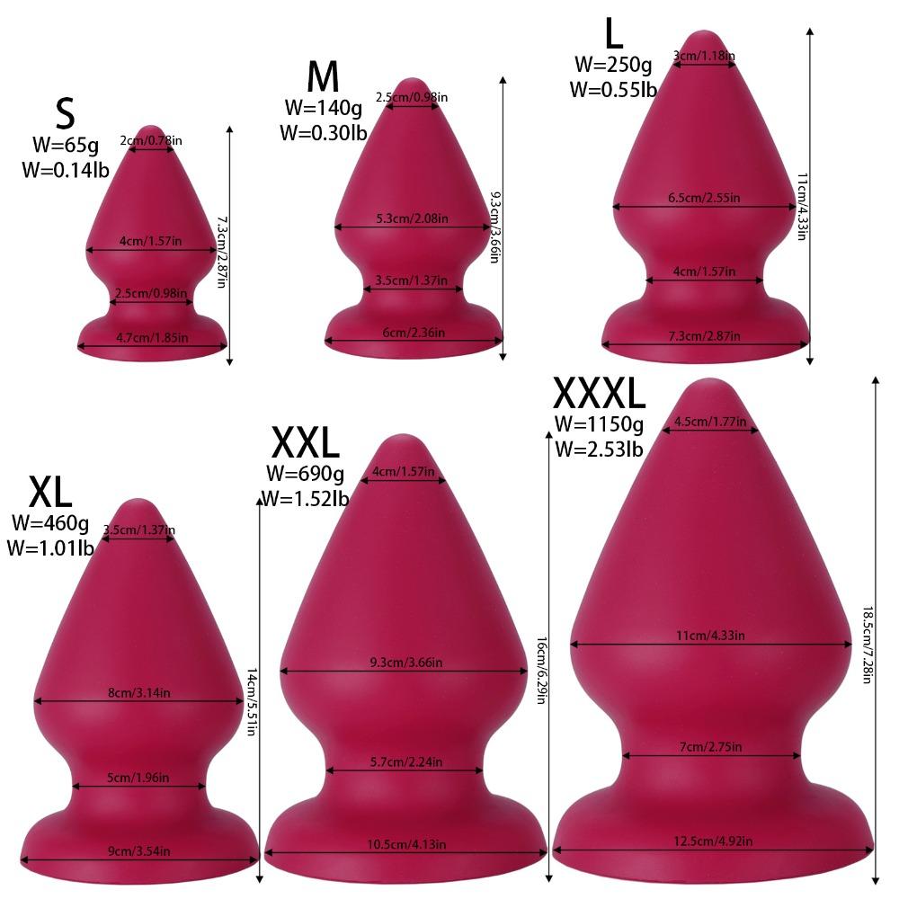 Liquid Silicone Anal Plug Large Dilator Adult Toy for Men Women