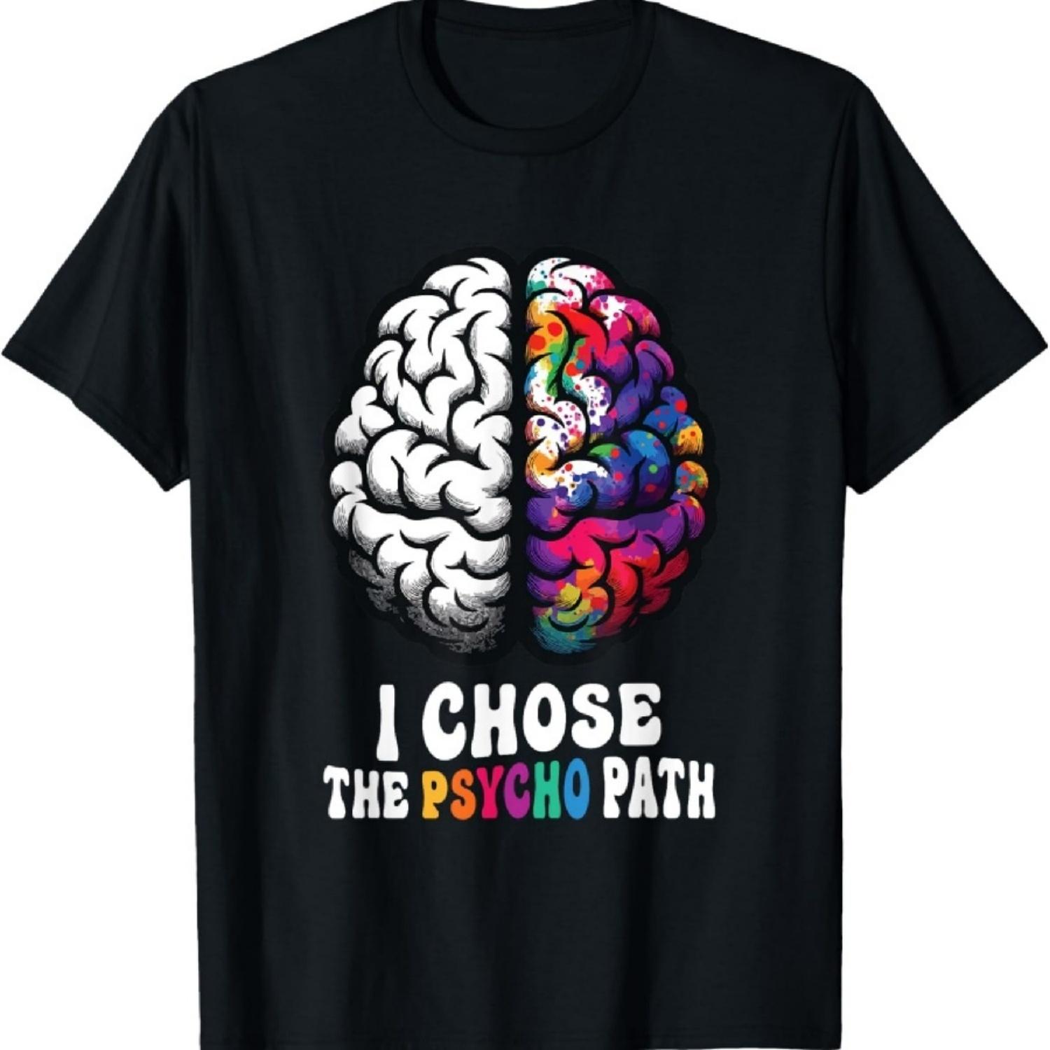 Я выбрал психопатологический путь, смешная студенческая выпускная психологическая футболка S