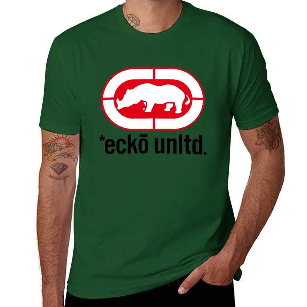 Red Rhino Ecko Unltd Original Nostalgic Streetwear Tshirt Tees Vintage Blouse Black T Shirts For Unisex
