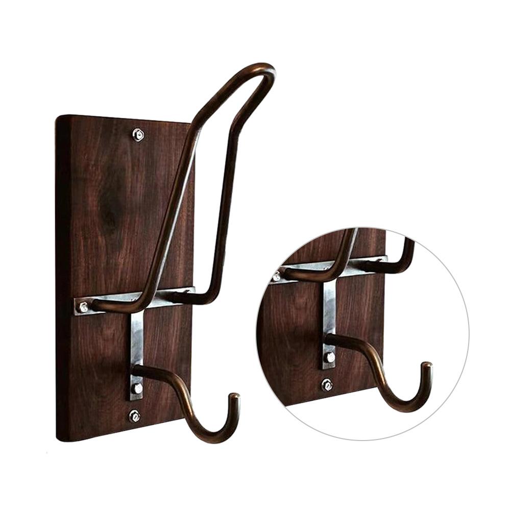 Wall Mount Helmet Holder with 2 Hooks Motorcycle Helmet Rack 180 Degree for Motorbike Coat Cap Baseball and Rugby Helmet