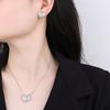 Huamei Jewelry Light Luxury Color Love Necklace Clavicle Chain Cross Border Heart Inlaid Treasure Earrings