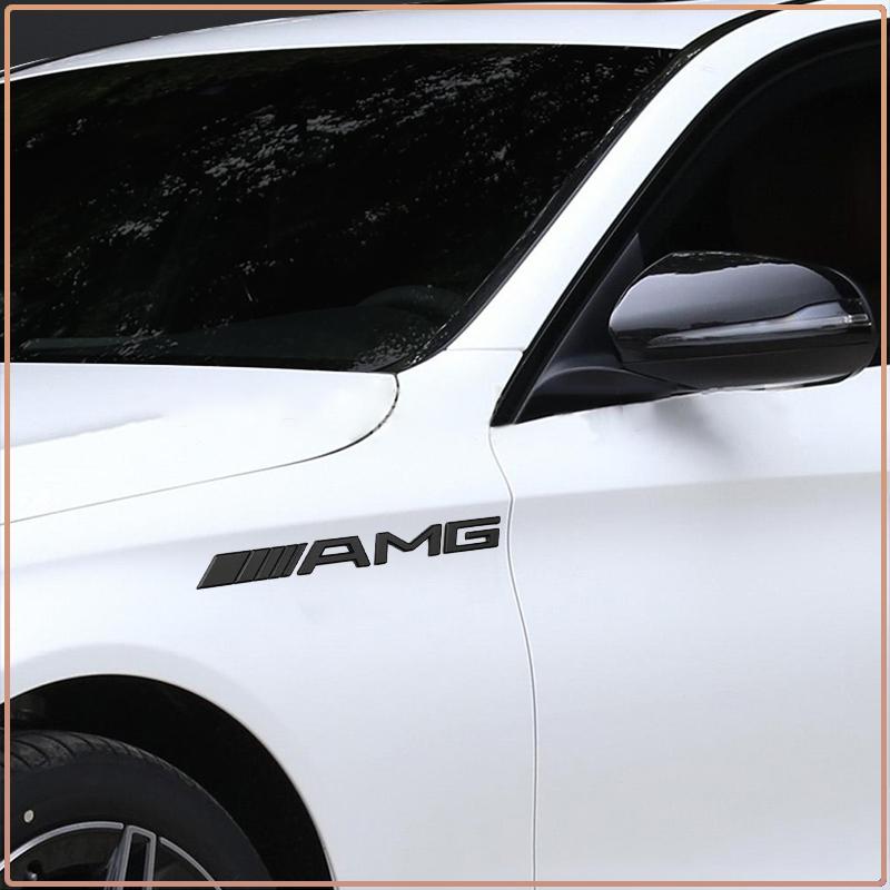 Set of 1 3D Rear Car Body Sticker AMG Emblem Badge Decal Label For Mercedes-Benz C500 C200 C300 A B C E GLA CLA GLK GL ML GLE Class Car Accessories