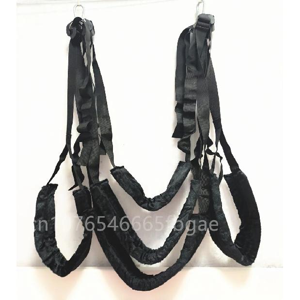 Hot Nylon Suspended Sex Swing Couples Erotic Sexual BDSM Bondage Restraint Indoor Sling Hanging Hammock Sex Toys For Woman Men