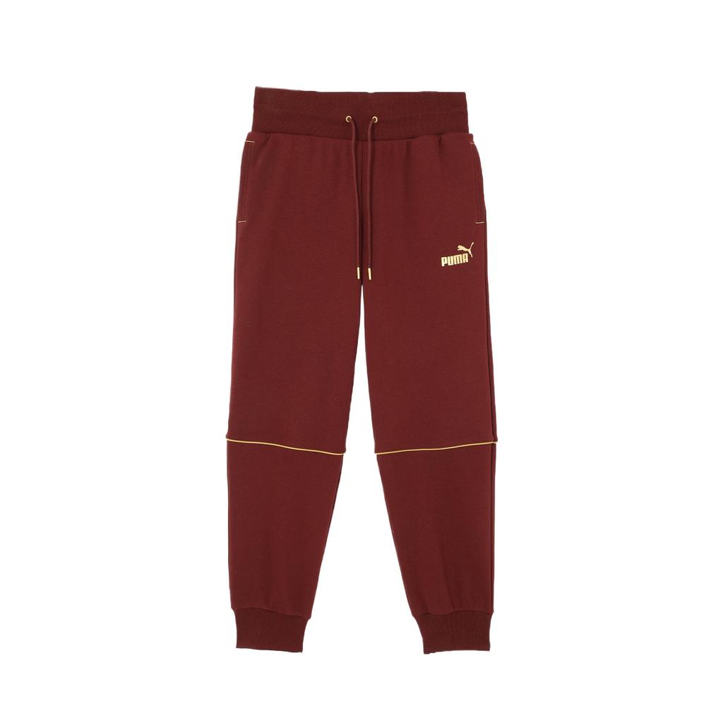 Puma Logo Design Printed Casual Pants Women Bottoms Purple Red 686066-42