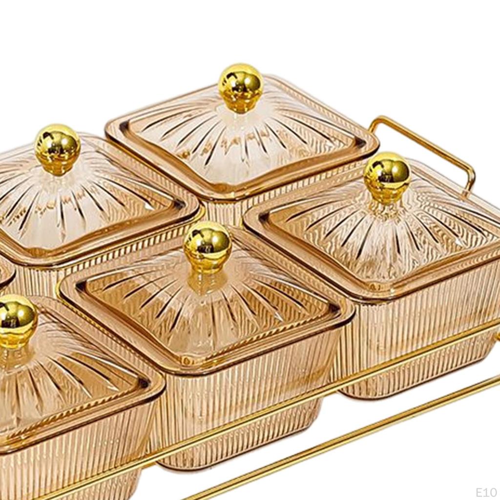 Kreative geteilte Servierschalen mit Halter Aufbewahrungsbox für Dessert, Nüsse, Obst