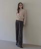 Deomati Soft Breeze Semi-Crop Round Knit (Wf) - Beige
