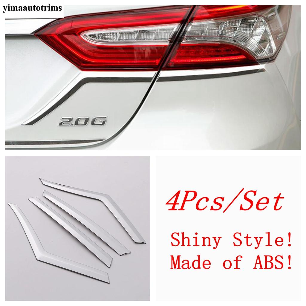 

For Toyota Camry 2018 - Rear Trunk Tail Light Lamp Decoration Sticker Cover Trim Bright / Carbon Fiber Exterior Accessories Shiny Style