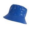 Cappello a Secchiello Hip-Hop Lucido alla Moda per Donne Uomini in Pelle PU Impermeabile Cappello Panama Estivo Cappello da Pescatore Bob Cappello Parasole Cappello da Pesca