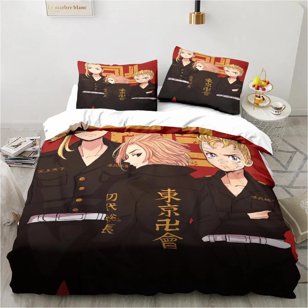 Anime Tokyo Revengers Ryuguuji Ken Sano Manjiro Duvet Cover Cartoon Bedding Sets Bed Set Quilt Comforter Covers Home Textiles