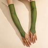 50cm Sun Protection Women Gloves Stretchy Sheer Mesh Gloves Fashion Long Fingerless Gloves  Wedding
