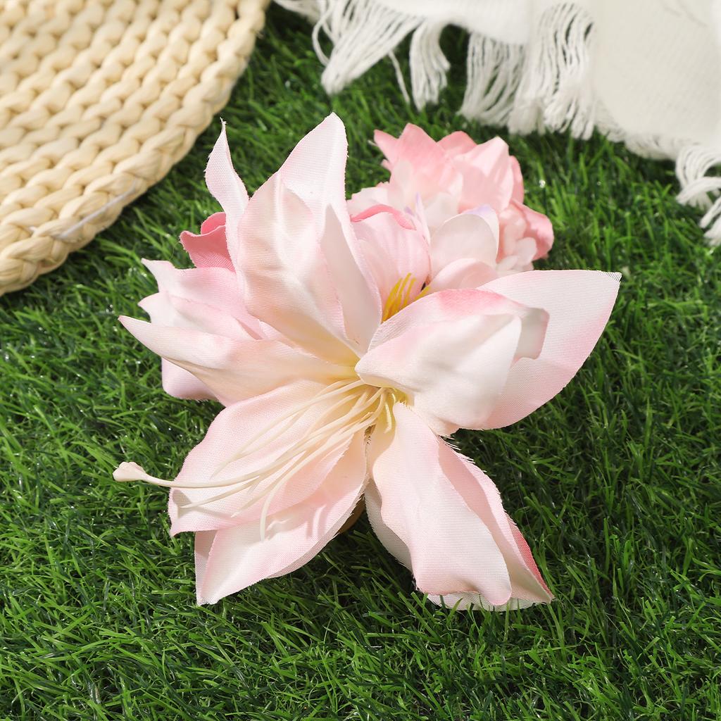 AWAYTR Korean Simulation Flower Hair Clip Bohemian Duckbill Clip Cloth Girl Hair Clip Headdress Barrettes Flowers Hairpin Women