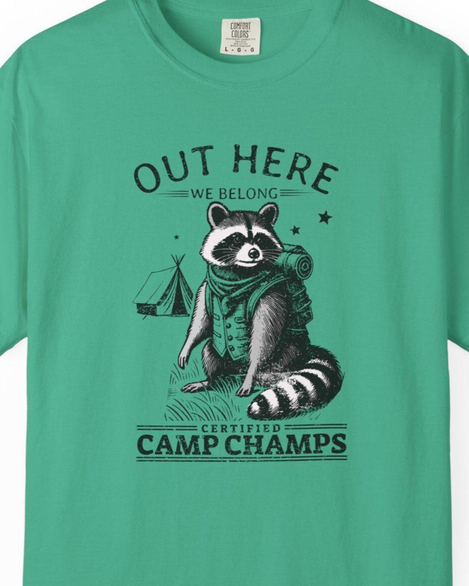 Camping Raccoon Outdoor Adventure Tee XL