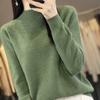 Skeleton Half-high Neck Bottoming Shirt Women's Fall and Winter Within The Lazy Loose Thin Knitted Sweater