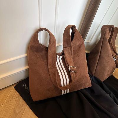 Vintage Wildleder Damen Schulter- & Umhängetasche mit großem Fassungsvermögen - High-End Internet-Celebrity-Stil