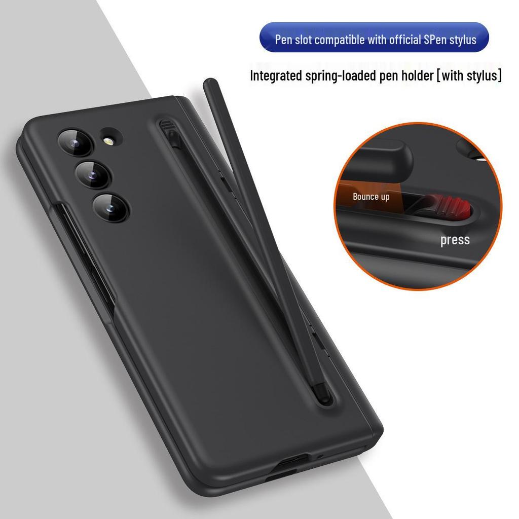 Samsung Z Fold8 Ultra Telefoonhoesje met Pennenhouder & Schermbeschermer voor Fold7/6, Stylus Stand.