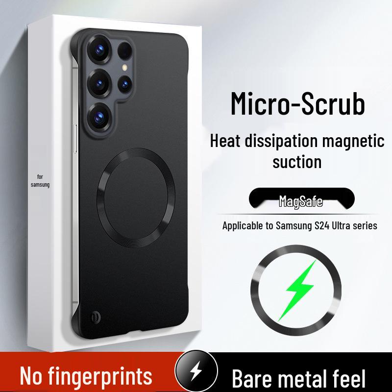 Samsung S26 Ultra Borderless Magnetic Protective Case - S25U Half-Wrapped, Anti-Drop S26+ Cover
