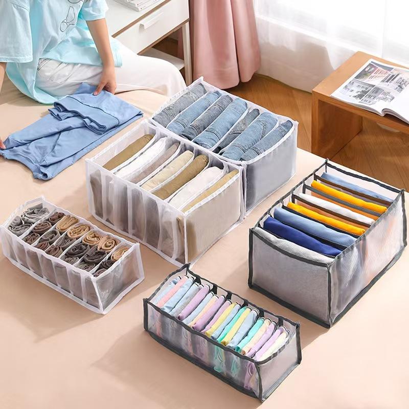Underwear Sock Organizer Box Multi-functional Foldable Closet Organizers Drawer Divider Storage Boxes For Underpants Socks Bra