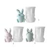 Face-less Rabbit Candle Mold Diy Cover Your Eyes Mouth and Ears Rabbit Aromatherapy Candle Gypsum Incense Stone Mold
