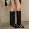 Fashion 2025 New Women Shoes High Quality Knee-High Boot Sexy Pointed Toe Casual Party Shoe Autumn Winter Long Boot for Women High Heels