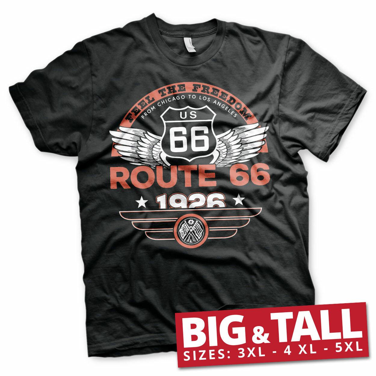 Official License Route 66 Touché L Freedom Big  Large 3XL4XL5XL T-Shirt XXL