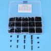 440pcs Alloy Steel M3 M4 M5 Hex Socket Flat Head Screw Nut with Plastic Case