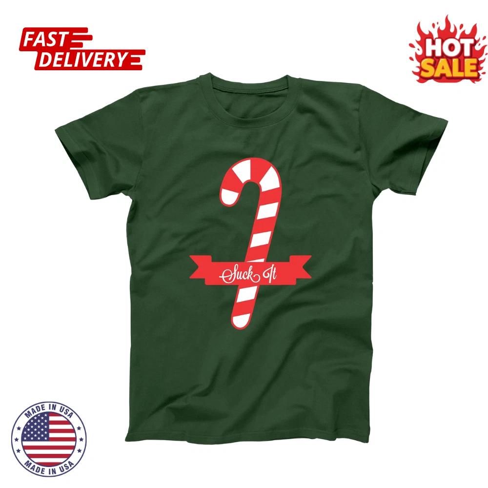 

SALE Suck It Candy Cane Funny Christmas Party Xmas Outfit Inspired Men s T shirt S