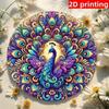 Vibrant Peacock Metal Wall Art Durable Home Decor Kitchen Bathroom Living Room