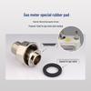 Stainless Steel Corrugated Hose Nut with No-Impact Wave Screw, Seal Ring, Leather Pad, Pressure Relief Valve Interface, and Fastener Gasket
