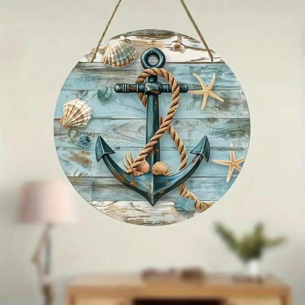 Rustic Wreath Wall Art Metal Decor Indoor Outdoor Hanging Sign