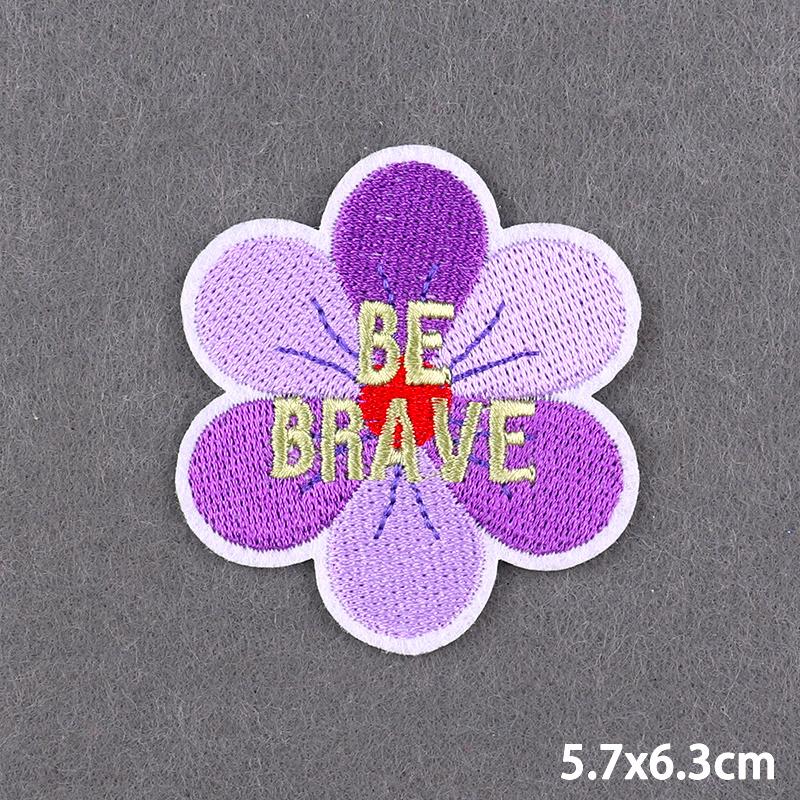 Purple Style Iron On Patch Thermoadhesive Patches For Clothes Anger Baby Girl Embroidery Patch For Hat/T-Shirt Fusible Sewing