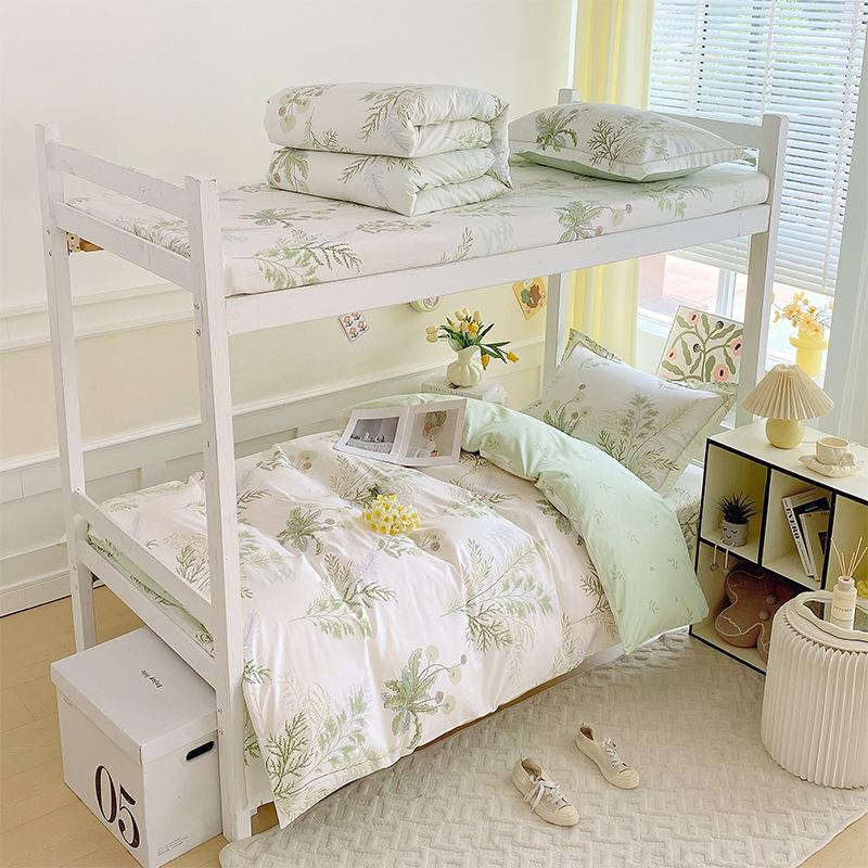 Dormitory Bed Three-piece Set Bed Sheet Quilt Cover Pillowcase Dormitory Single Bedding Complete Set