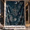 Zebra Star Blanket Theme Wall Tapestry Customized With Name Text Personalized Hanging Tapestry For Bedroom Living Room Decor