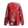 Women's Casual And Fashionable Christmas Print Long-Sleeved Top