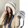 Autumn and Winter Colored Tassel Knitted Hat for Women Fashionable and Versatile Warm and Ear Protection Hat