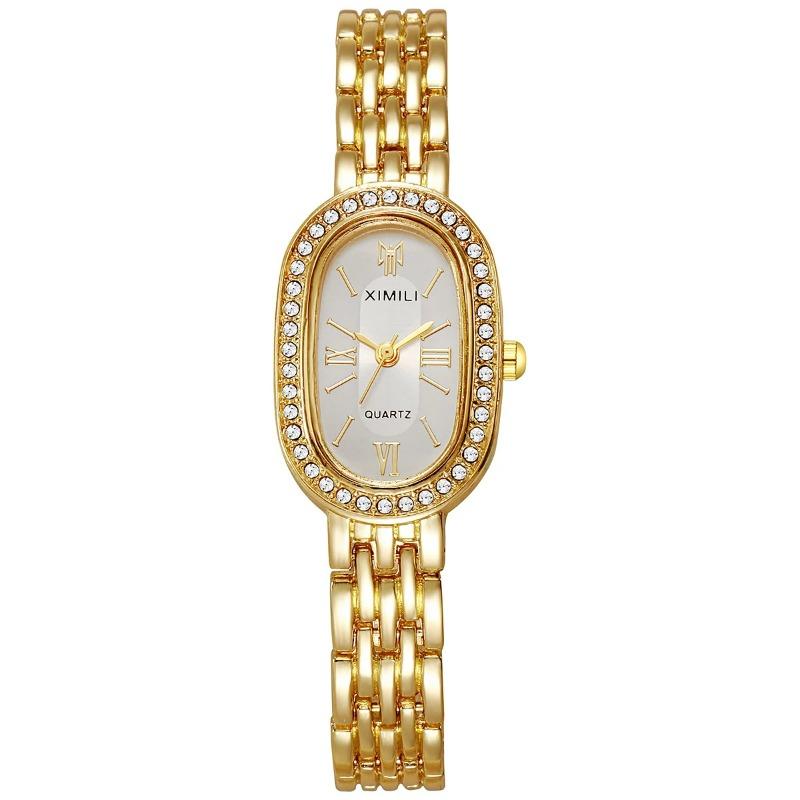 Hodinky Dámské Nerezová Ocel s Diamantem Anglické Hodinky Jednoduché Luxusní Neformální Obchodní Hodinky
