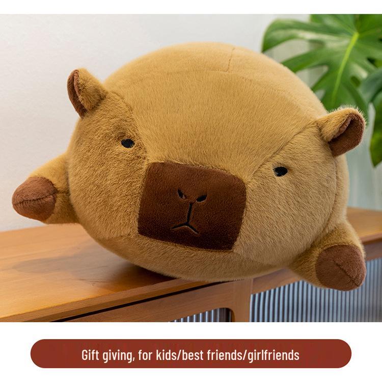 Adorable Capybara Plush Doll: Round Pillow & Creative Birthday Gift