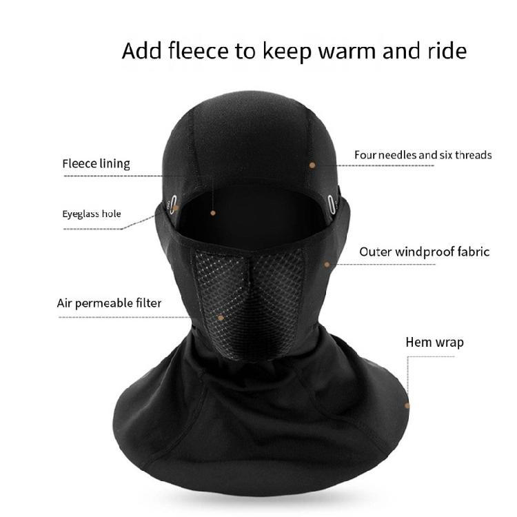 Warm Nylon Neck Gaiter & Face Shielding Thermal Windproof Headgear Motorcycling Headwear for Winter Travel & Adventure