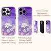 Purple Floral Kitten Phone Case for IPhone 17AIR 16E 16 15 14 13 12 11 17 Pro Max Plus Double-layer Back Cover