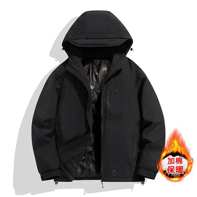 

Exclusive for Outdoor Cotton-padded Clothes, Winter Thickened Couple Jackets, Casual Jackets, Windproof and Waterproof Mountaineering Suits XXXL чорний