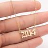 2025 Stainless Steel Year Necklace – Birthday Pendant, Bestie Gift, Versatile Slimming Chain