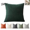 Bohemian Corduroy Throw Pillow Covers Cover, Soft Solid Color Decorative Cushion Case, Hidden Boho Style Office Chair Back Cushions Zipper Slipcover