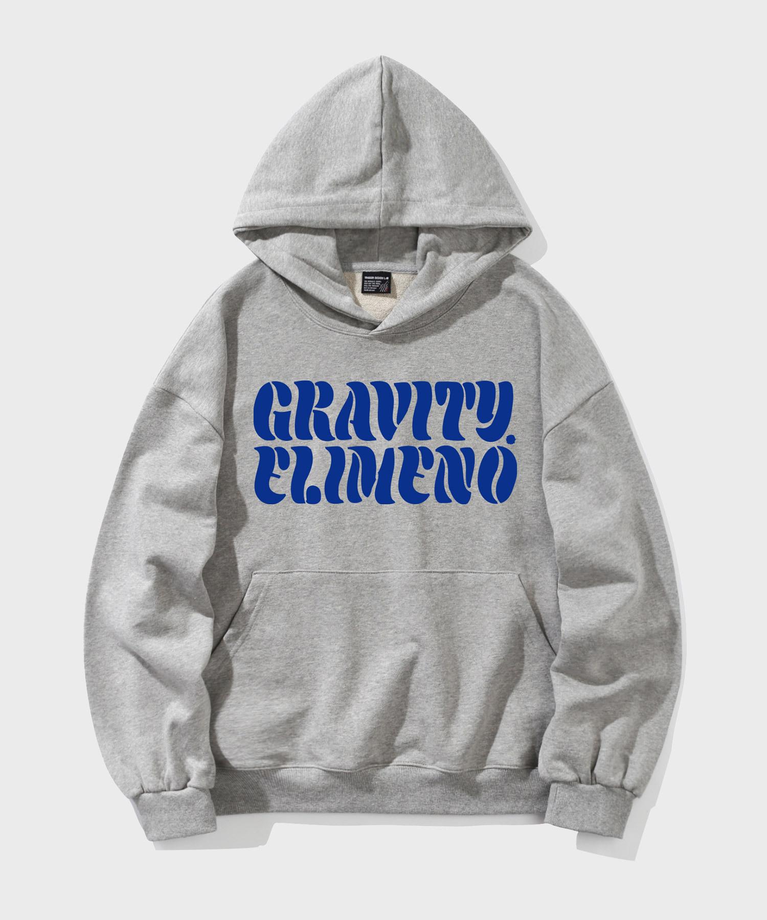 Elimeno El Graffiti Oversized Hoodie Gray (Blue) Gray (Blue)_Terry/3