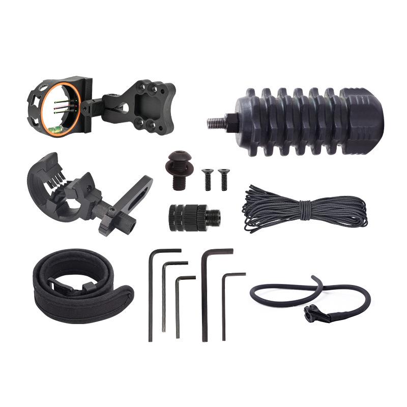 SP800 Compound Bow Beginner Set: Includes Short Rubber Dampener, Sight, Arrow Rest.